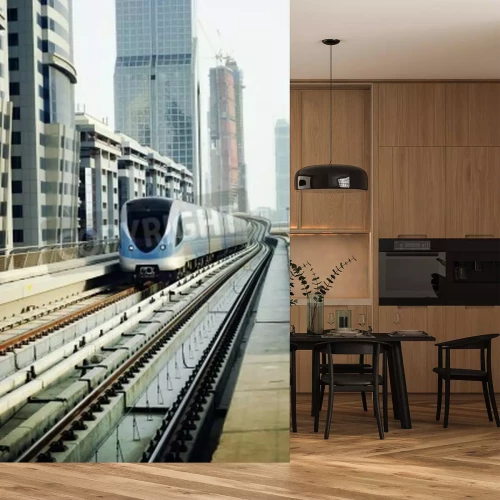Papier peint  Train moderne 3D à Dubaï