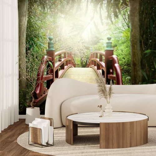 Papier peint  Pont rouge style japonais