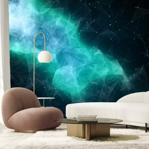 Papier peint  Nébuleuse bleue et verte dans l'espace