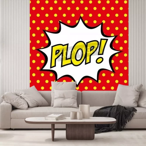 Papier peint  Image sur fond de points