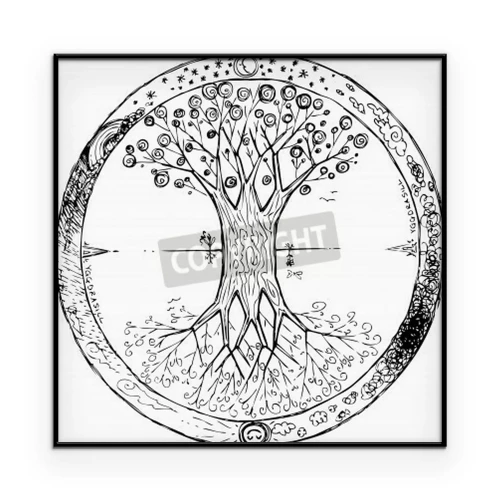 Poster  Croquis de l'Arbre de Vie Celtique
