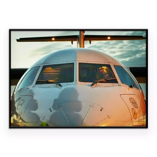 Poster  Vue de face du cockpit de l'avion
