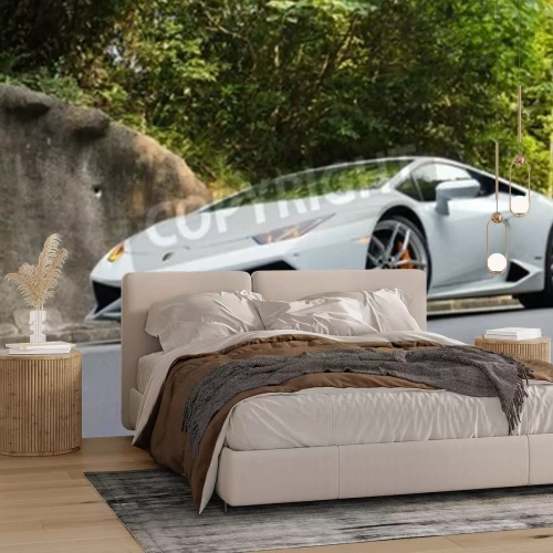 Papier peint  Hong Kong, la Chine le 8 octobre 2014: Lamborghini LP610-4 Huracan entraînement 2014 de test le 8 oct 2014 à Hong Kong.