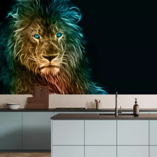 Papier peint  Art numérique imaginaire d'un lion