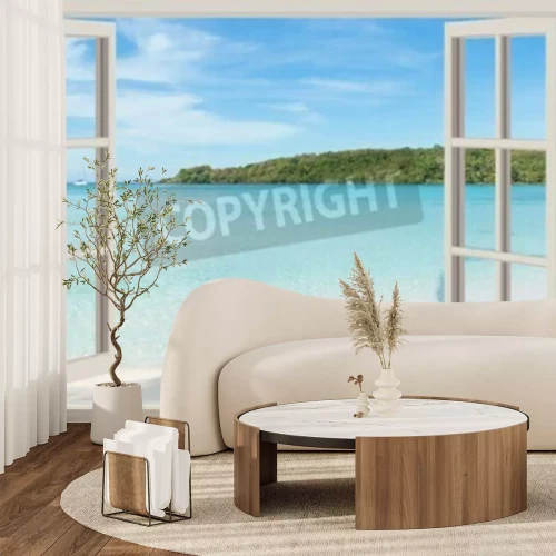 Papier peint  Plage tropicale avec du sable