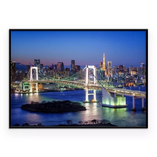 Poster  Tokyo Rainbow Bridge und Tokyo Tower