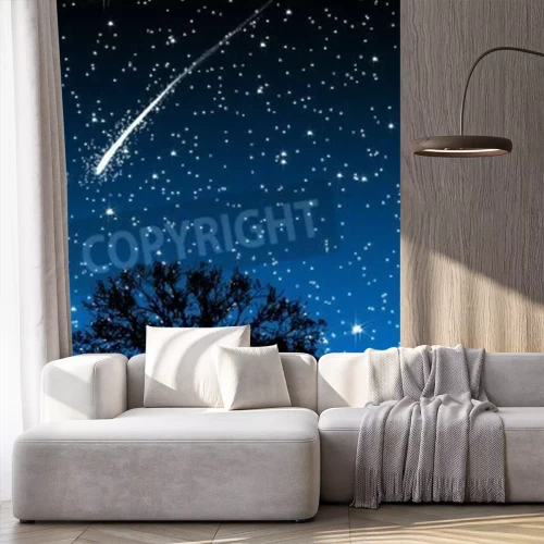 Papier peint  Arbre étoile filante