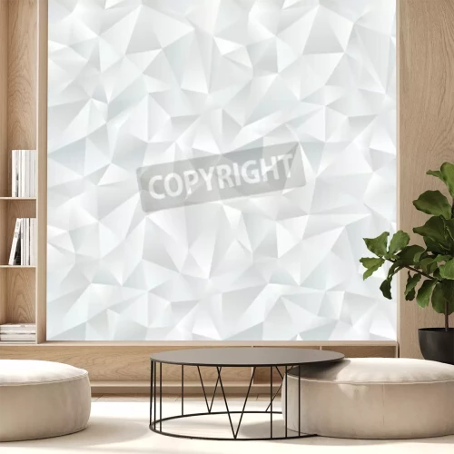 Papier peint  3D mosaique blanche