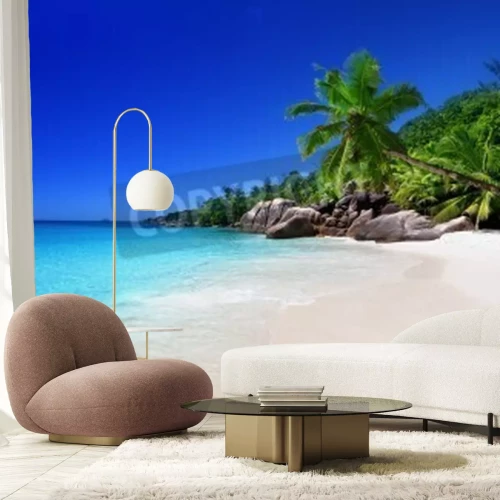 Papier peint  Tropiques avec ciel bleu