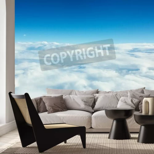 Papier peint  Nuages blancs vus du ciel