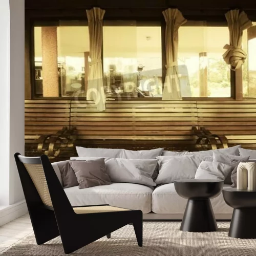 Papier peint  Quai désert style vintage