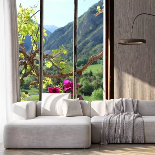 Papier peint  La nature vue d'une fenêtre