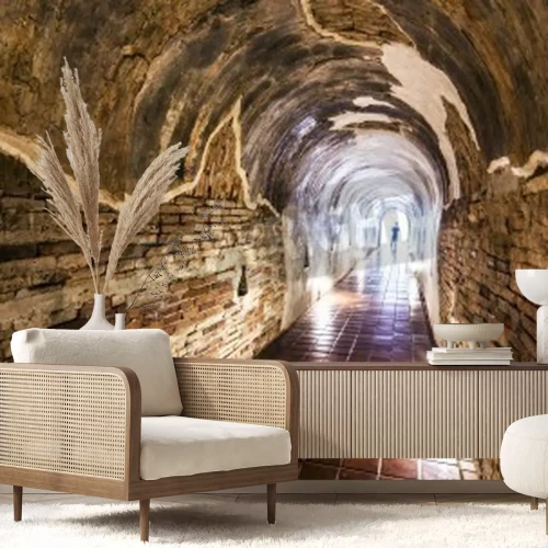 Papier peint  Ancien tunnel souterrain