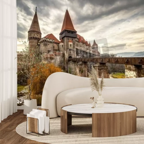 Papier peint  Château paysage d'automne