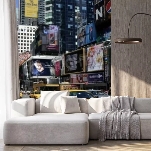 Papier peint  Taxis new-yorkais devant les gratte-ciels