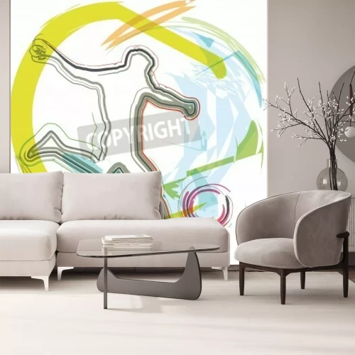 Papier peint  Motif de foot subtil