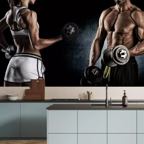 Papier peint  Fitness 3d musculation