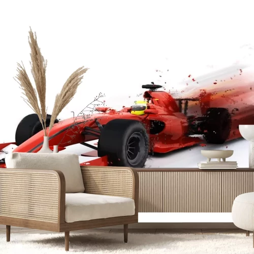 Sticker  F1 voiture de course générique avec effets spéciaux