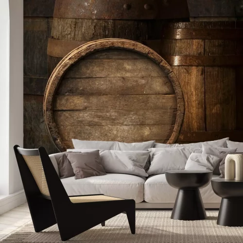 Papier peint  Tonneau en bois