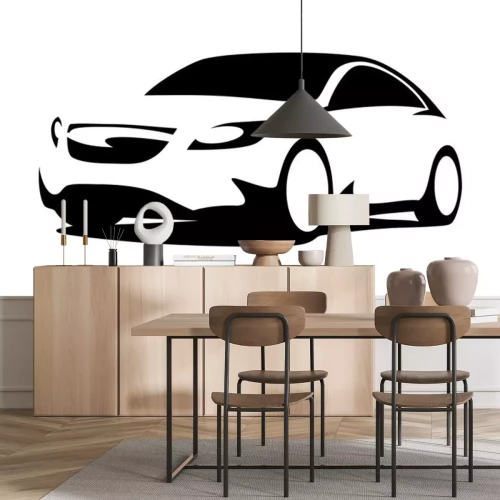 Sticker  silhouette de voiture moderne