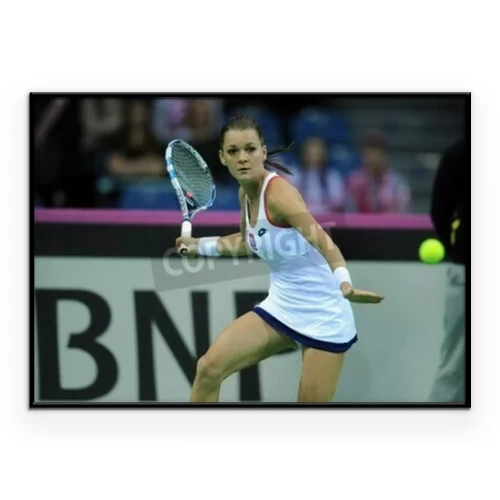 Poster  Agnieszka Radwańska lors d'un match de tennis