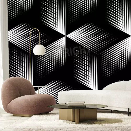 Papier peint  Motif graphique 3D