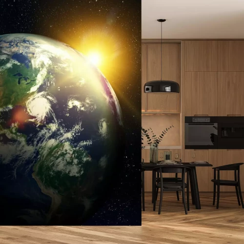 Papier peint  Lever de soleil dans l'espace