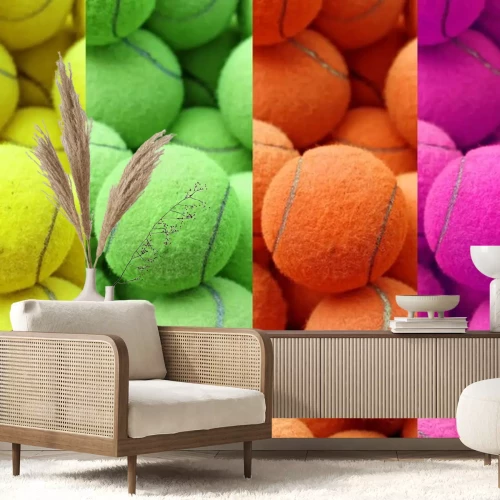 Sticker  la couleur exotique balle de tennis