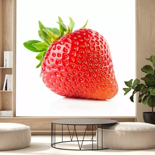 Sticker  fraises isolé sur le fond blanc