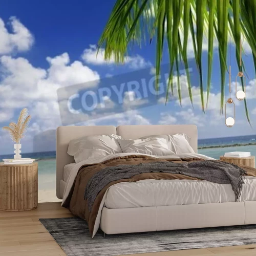 Papier peint  Vue tropicale aux Maldives