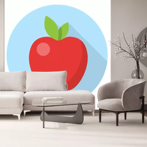 Sticker  Graphique simple pomme rouge