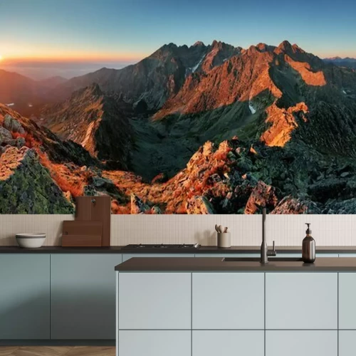 Papier peint  Panorama automne paysage de montagne