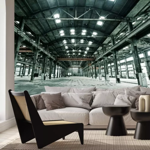 Papier peint  Architecture industrielle brute d'une ancienne usine