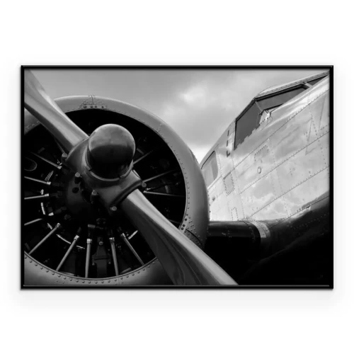 Poster  Gros plan sur l'hélice d'un avion militaire rétro