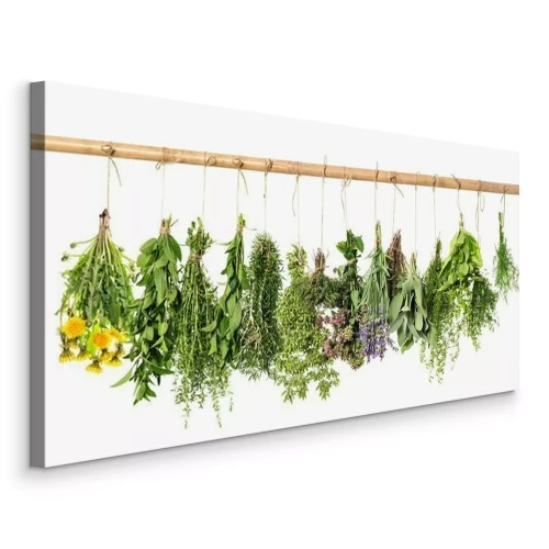 Tableau  Séchage des herbes des champs