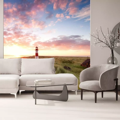 Papier peint  Phare maritime à Sylt le soir