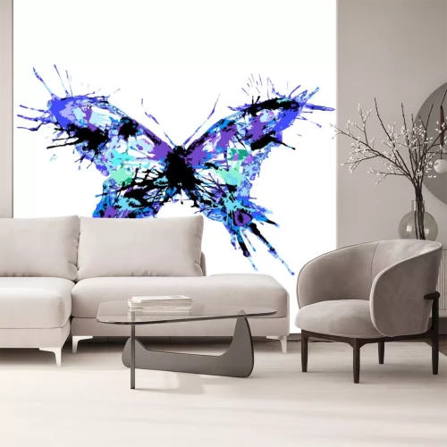 Sticker  Papillon aquarelle en couleurs