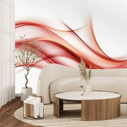 Papier peint  Vague en feu rouge