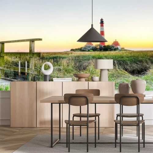 Papier peint  Paysage marin avec un phare