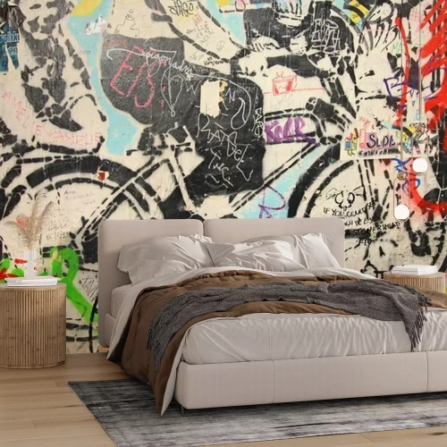 Papier peint  Vélo avec graffiti