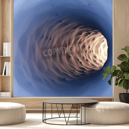 Papier peint  Tunnel abstrait avec de la lumière