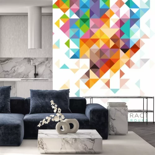 Sticker  Graphiques modernes avec des triangles colorés