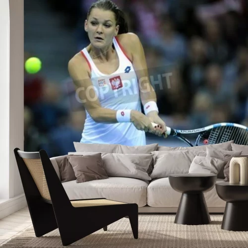 Papier peint  Agnieszka Radwanska pendant le match