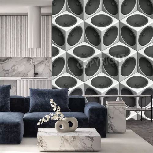 Papier peint  Abstrait en 3D