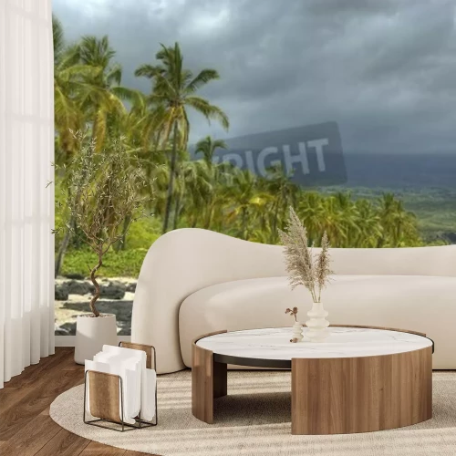 Papier peint  Tropiques et lave volcanique