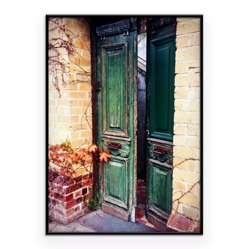 Poster  Vieille porte ouverte
