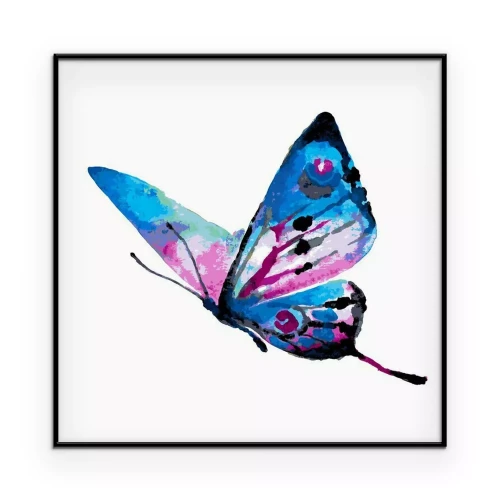 Poster  Papillon dans une aquarelle