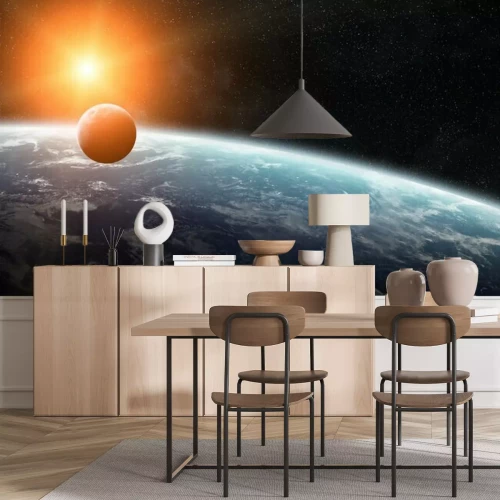 Papier peint  Lever du soleil sur la planète Terre