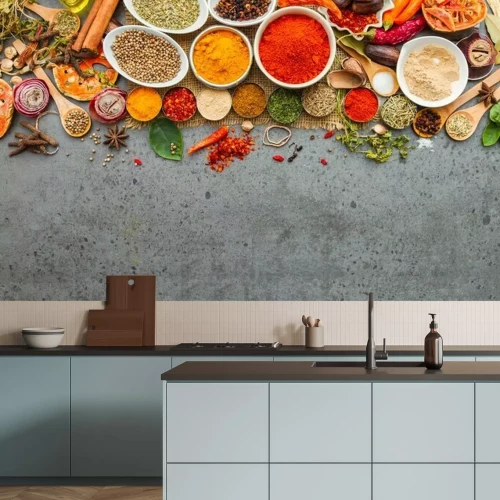 Papier peint  Épices et ingrédients de cuisine