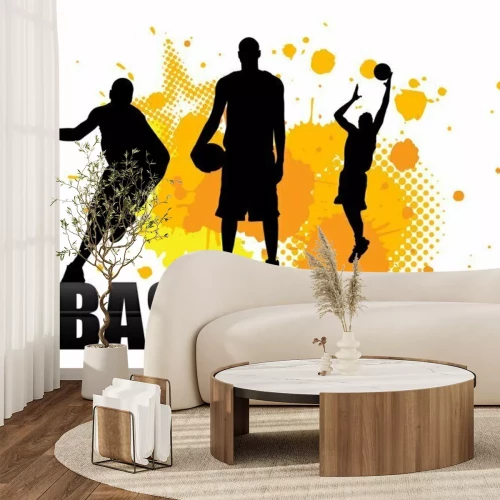 Papier peint  Illustration d'un ballon de basket